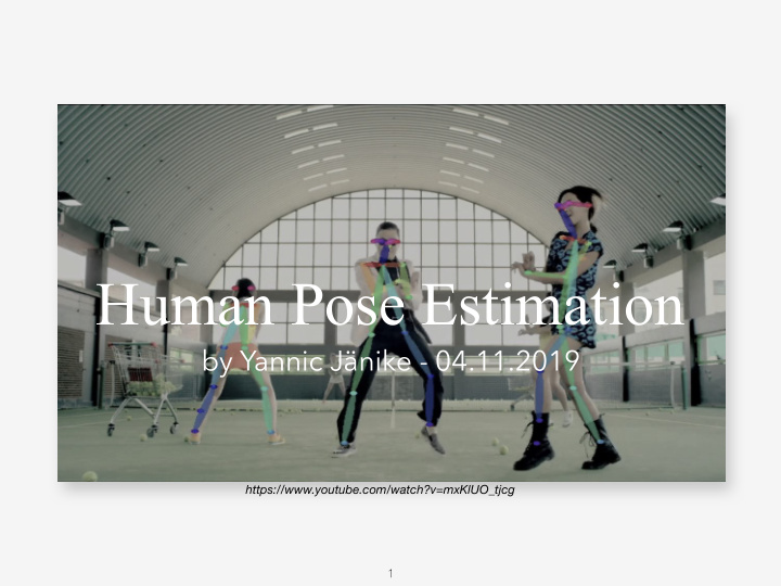 human pose estimation