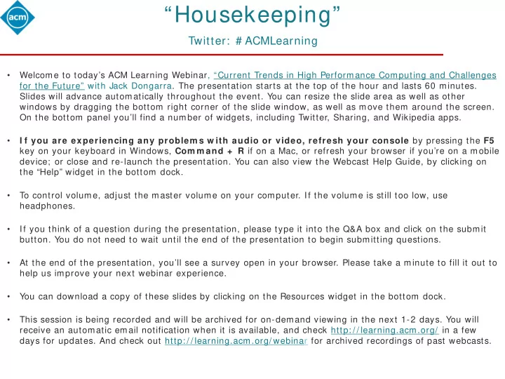 housekeeping