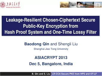 Leakage-Resilient Chosen-Ciphertext Secure  Public-Key Encryption from  Hash Proof System and