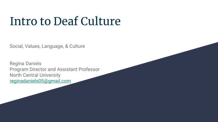 intro to deaf culture