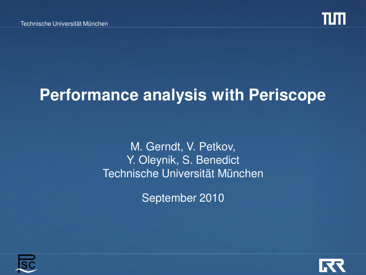 performance analysis with periscope