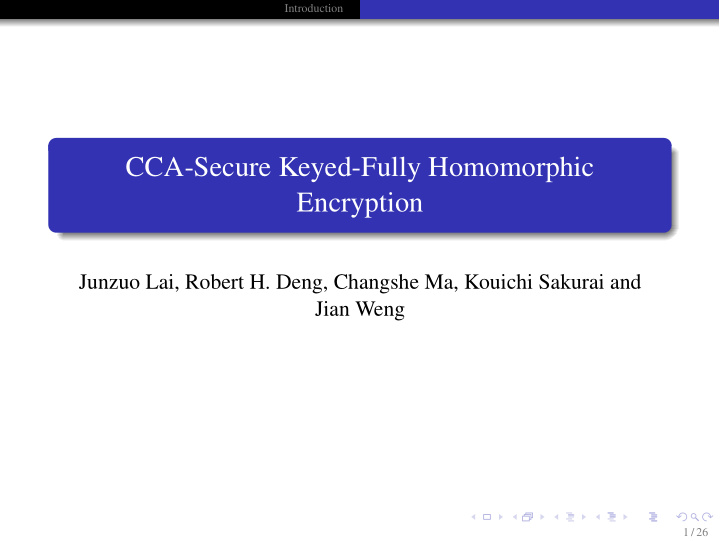 cca secure keyed fully homomorphic encryption