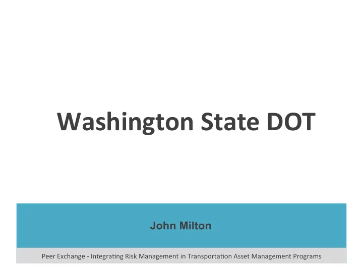 washington state dot