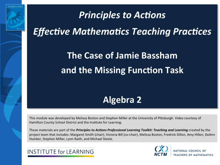 principles to ac ons effec ve mathema cs teaching prac ces
