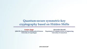 Quantum-secure symmetric-key  cryptography based on Hidden Shifts  Gorjan Alagic  Alexander Russell