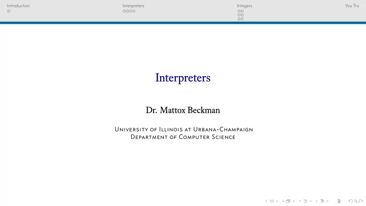 interpreters
