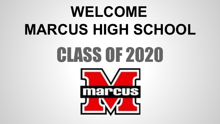 class of 2020 parents the following slides were shared