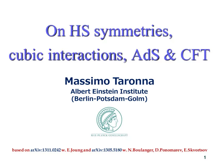 on hs symmetries