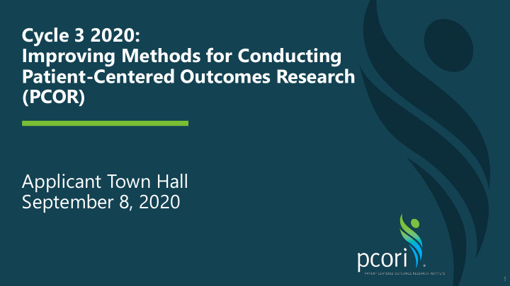cycle 3 2020 improving methods for conducting patient