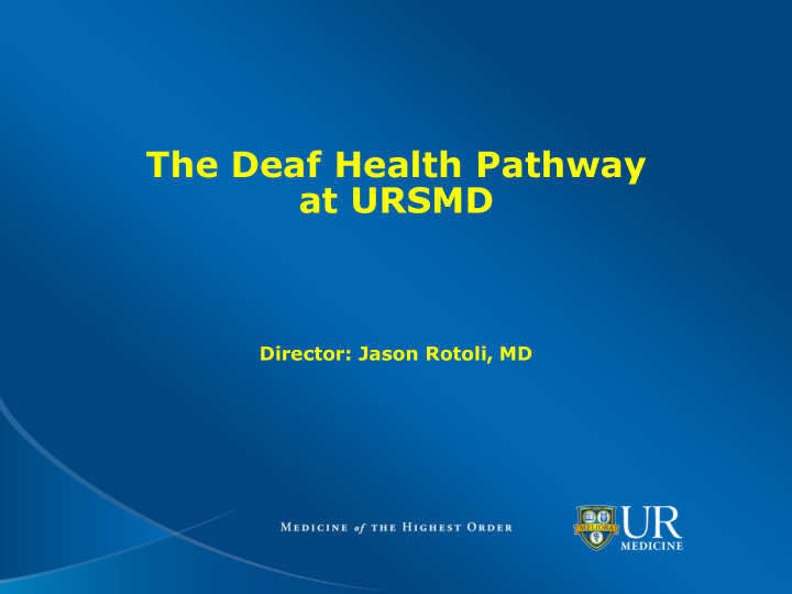 the deaf health pathway