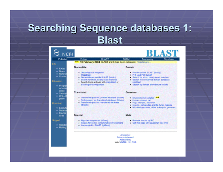 searching sequence databases 1 searching sequence