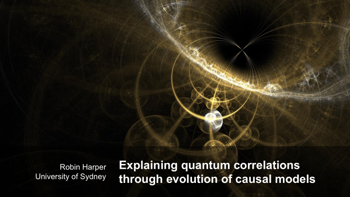 explaining quantum correlations