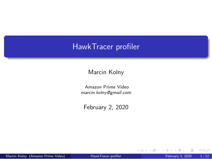 hawktracer profiler