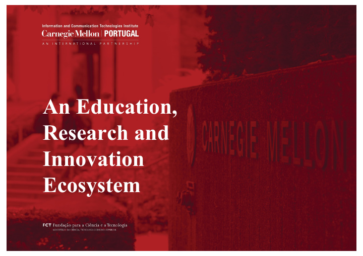 an education research and innovation ecosystem