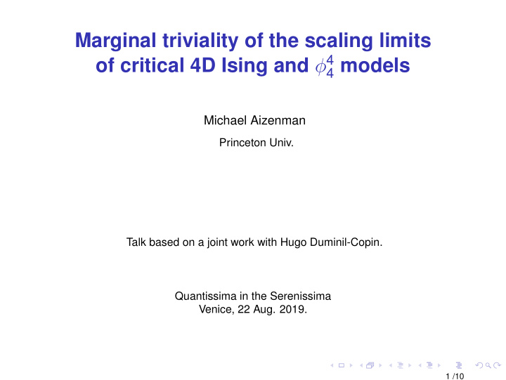 marginal triviality of the scaling limits