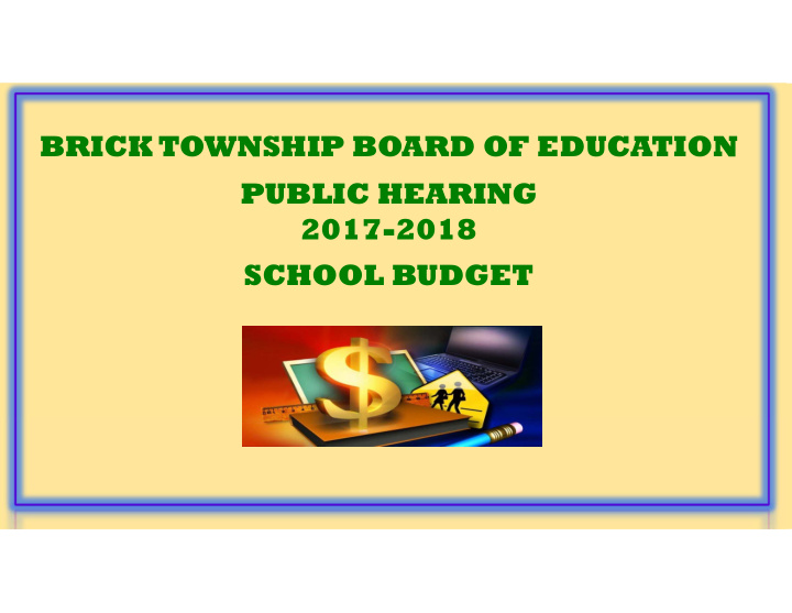 brick township board of education public hearing 2017
