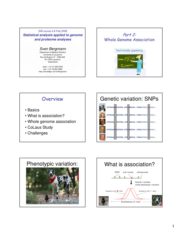 genetic variation snps