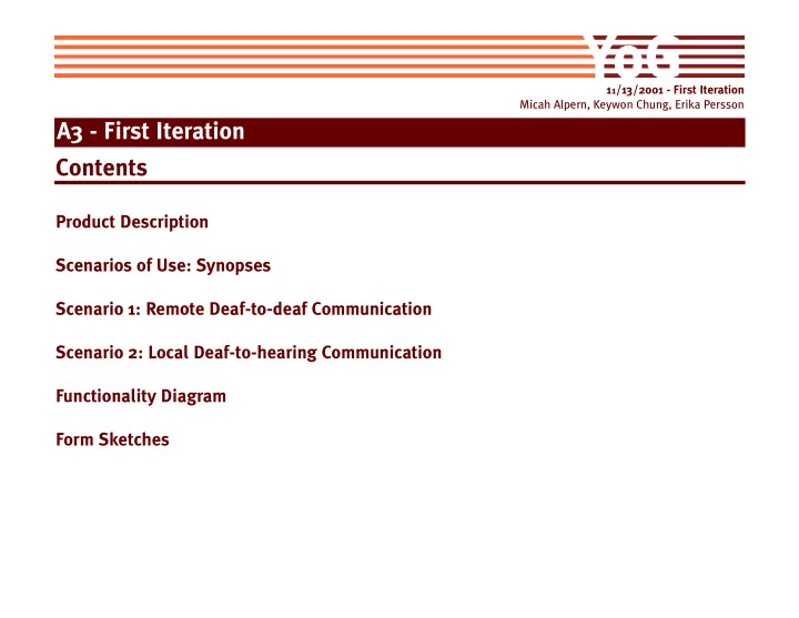 a3 first iteration contents
