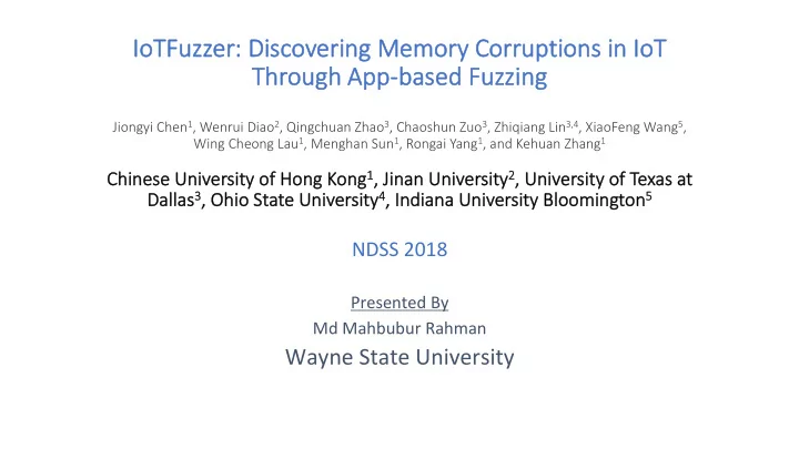 iotfu fuzzer discovering memo mory corruptions in iot