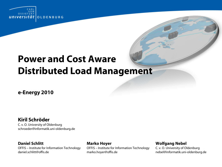 distributed load management