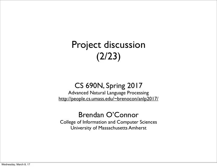 project discussion 2 23