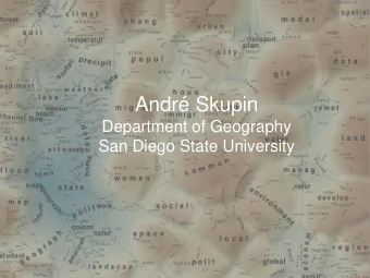 In Terms of Geography  Department of Geography  San Diego State University  In Terms of Geography