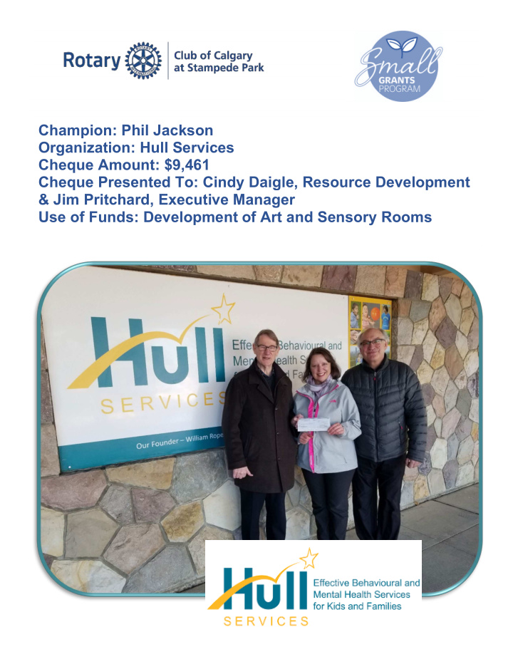 champion phil jackson organization hull services cheque