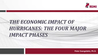 IMPACT PHASES  Peter Evangelakis, Ph.D.  Hurricane Impact Stages  4 main stages  1) Baseline