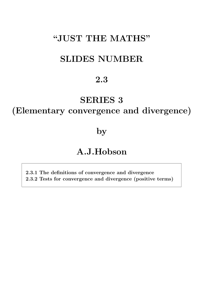 just the maths slides number 2 3 series 3 elementary