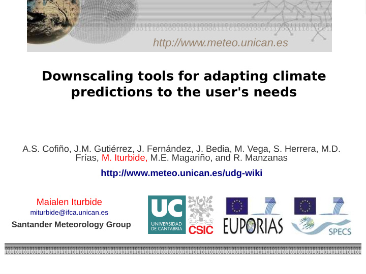 downscaling tools for adapting climate predictions to the
