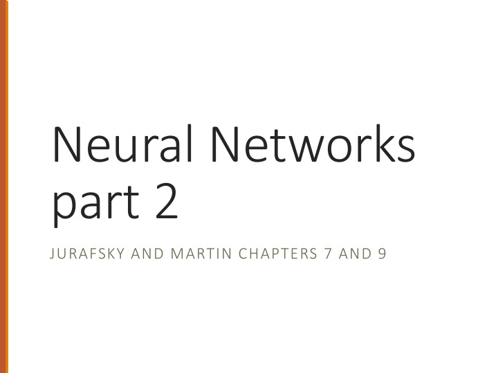 neural networks part 2