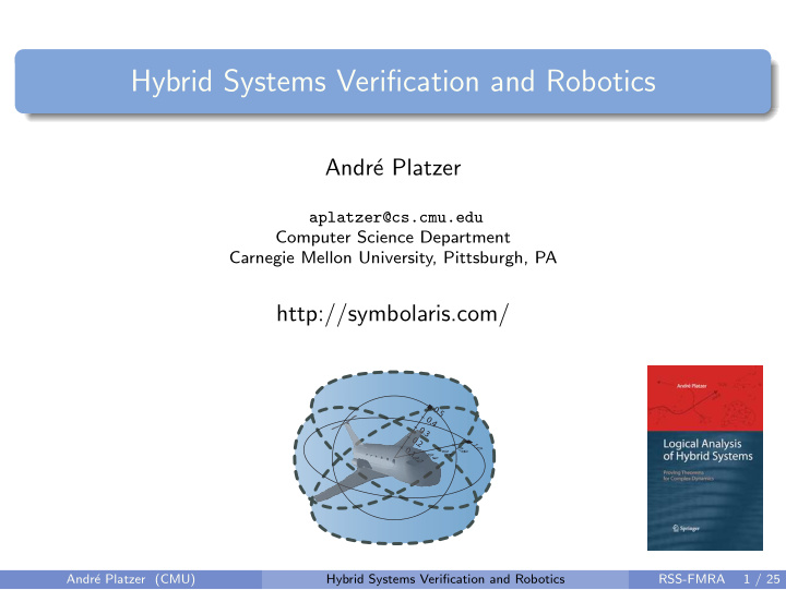 hybrid systems verification and robotics