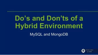 Dos and Donts of a  Hybrid Environment  MySQL and MongoDB  Introduction  Im Rick Vasquez a