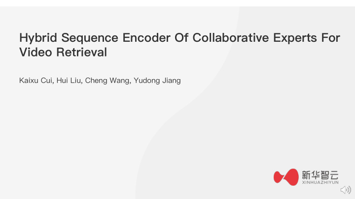 hybrid sequence encoder of collaborative experts for