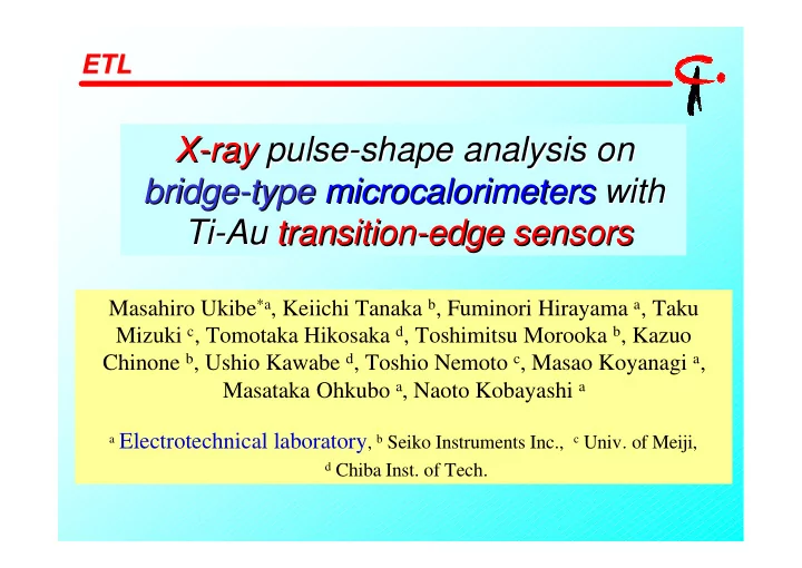 x ray pulse shape analysis on pulse shape analysis on x