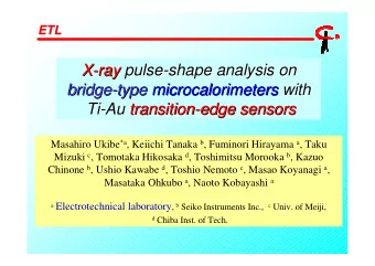 X-ray pulse-shape analysis on  pulse-shape analysis on  X-ray  bridge-type  microcalorimeters