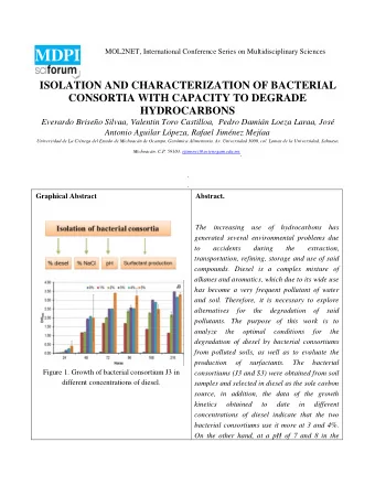 presence of 3% of diesel, better bacterial growth  was observed. Also, the S3 consortium showed