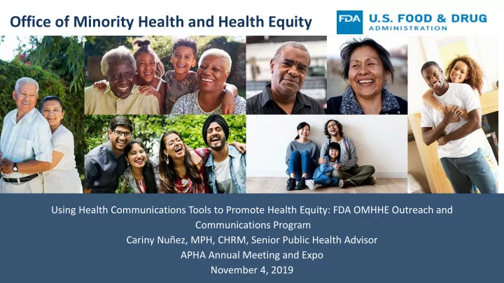 office of minority health and health equity