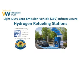 Hydrogen Refueling Stations  Administered by  in partnership with  Photo provided by the California