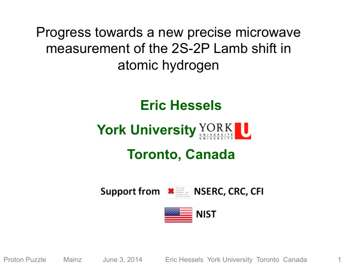 progress towards a new precise microwave measurement of