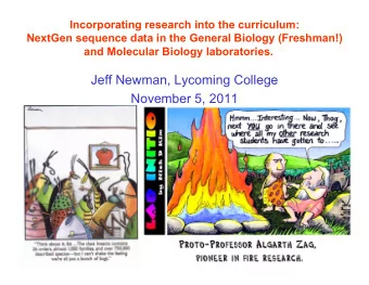 Jeff Newman, Lycoming College  November 5, 2011  Newman Lab  Members  Lab Members   Rhizobium