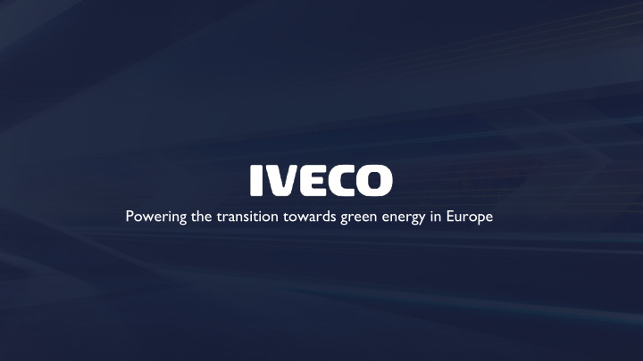 powering the transition towards green energy in europe