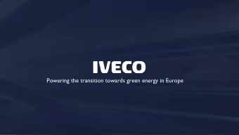 Powering the transition towards green energy in Europe  GERRIT MARX  CNH Industrial President