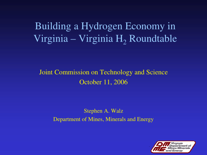 building a hydrogen economy in virginia virginia h 2