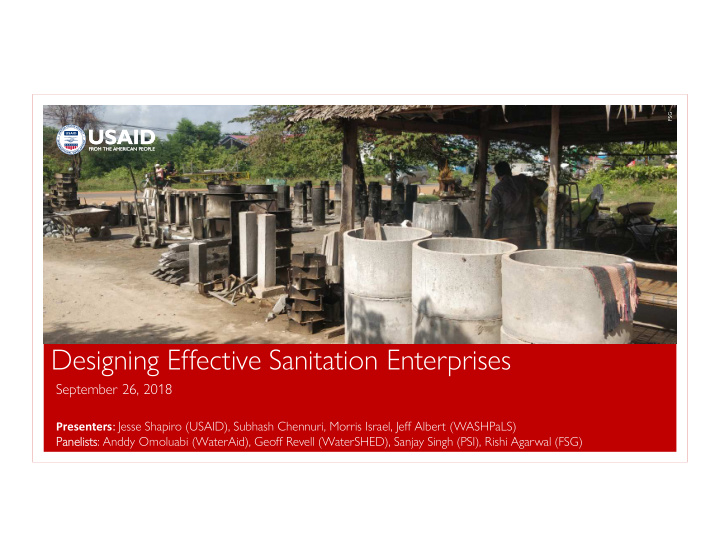 designing effective sanitation enterprises