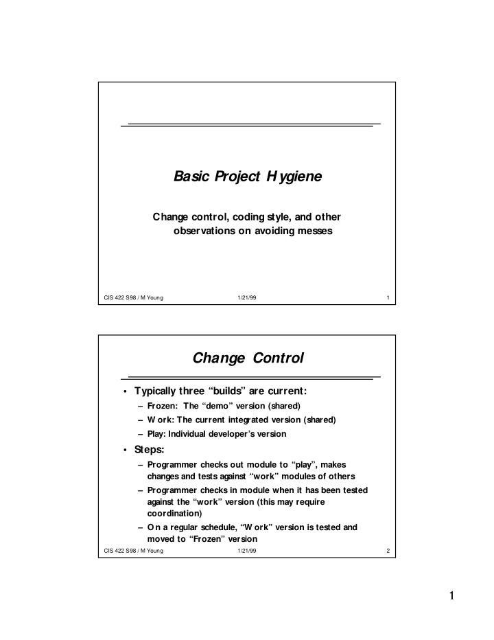 basic project h ygiene