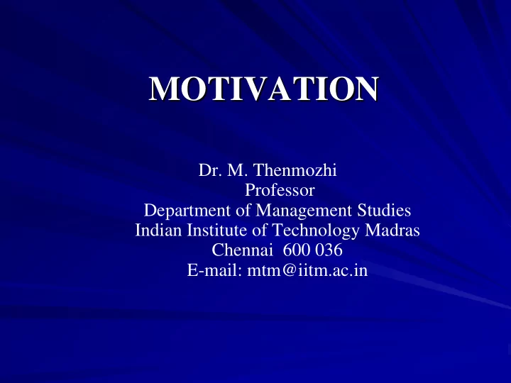 motivation motivation