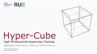 Hyper-Cube  High-Dimensional Hypervisor Fuzzing  Sergej Schumilo, Cornelius Aschermann, Ali Abbasi,