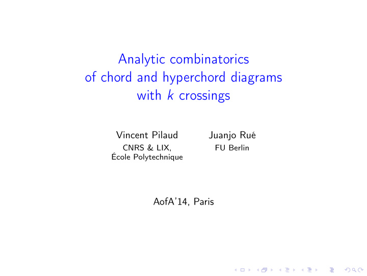 analytic combinatorics of chord and hyperchord diagrams