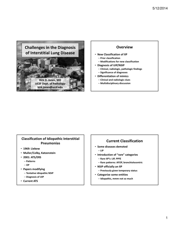 challenges in the diagnosis of interstitial lung disease